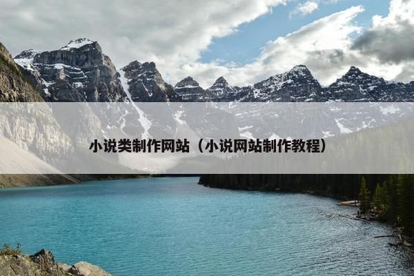 小说类制作网站（小说网站制作教程）