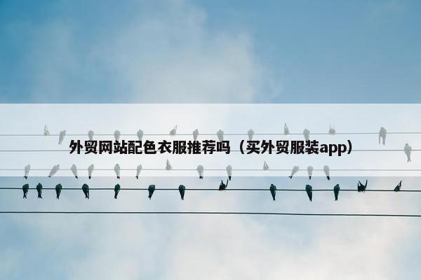 外贸网站配色衣服推荐吗（买外贸服装app）