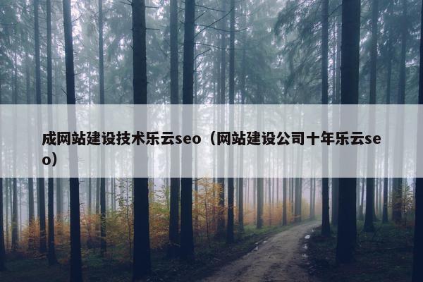 成网站建设技术乐云seo（网站建设公司十年乐云seo）