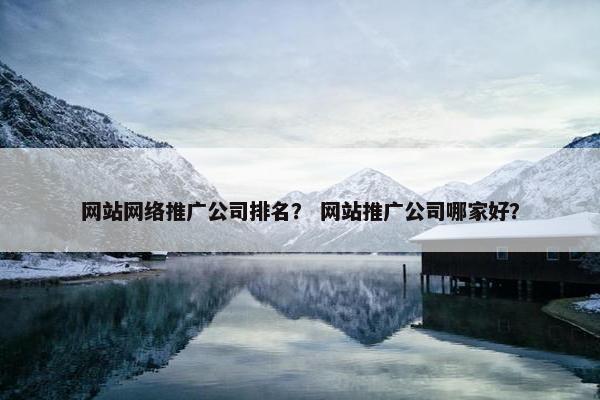 网站网络推广公司排名？ 网站推广公司哪家好？