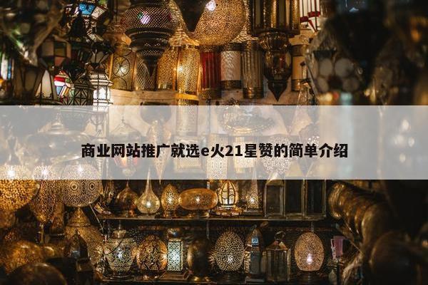 商业网站推广就选e火21星赞的简单介绍