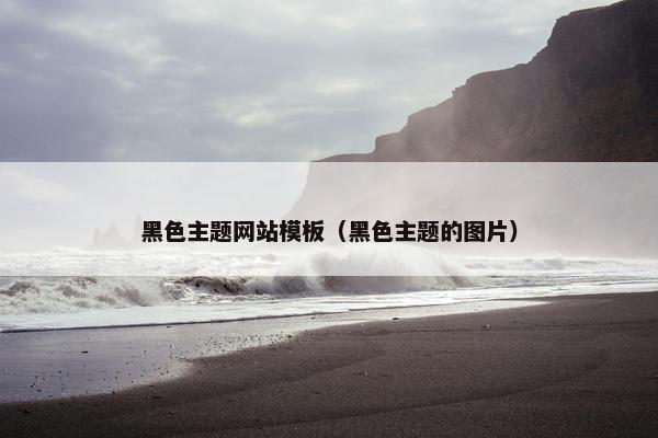 黑色主题网站模板（黑色主题的图片）