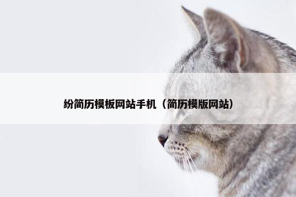 纷简历模板网站手机（简历模版网站）
