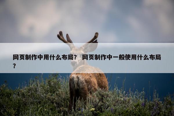 网页制作中用什么布局？ 网页制作中一般使用什么布局？