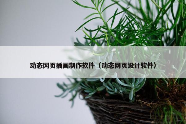 动态网页插画制作软件（动态网页设计软件）