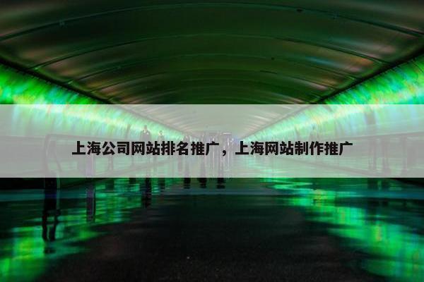 上海公司网站排名推广，上海网站制作推广