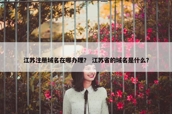 江苏注册域名在哪办理？ 江苏省的域名是什么？