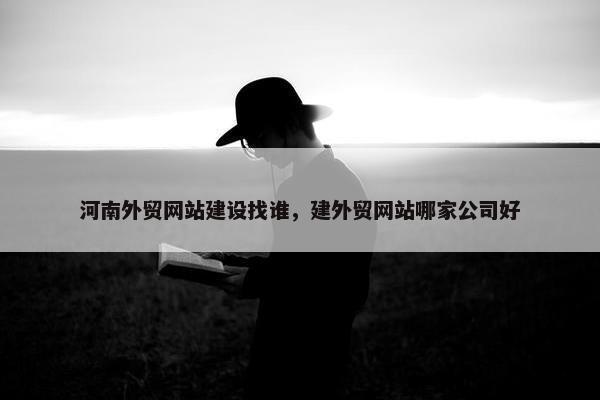 河南外贸网站建设找谁，建外贸网站哪家公司好