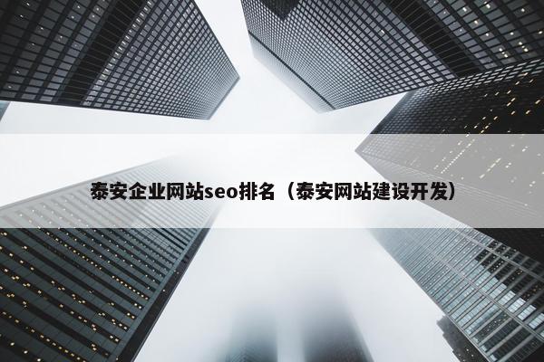 泰安企业网站seo排名（泰安网站建设开发）