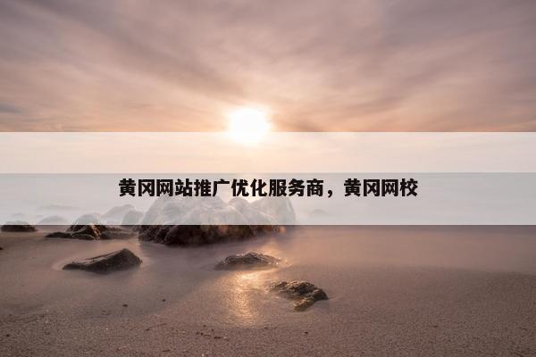 黄冈网站推广优化服务商，黄冈网校