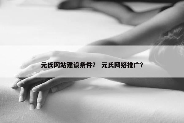 元氏网站建设条件？ 元氏网络推广？