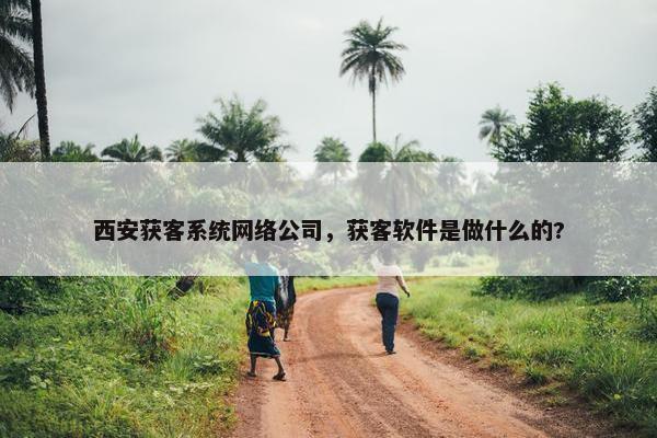 西安获客系统网络公司，获客软件是做什么的?