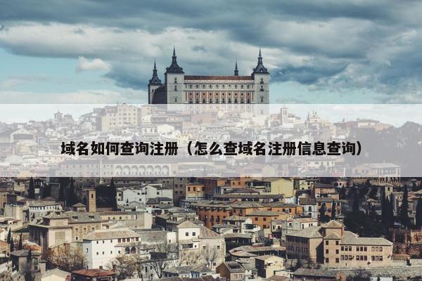 域名如何查询注册（怎么查域名注册信息查询）