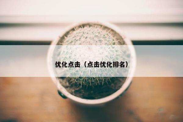 优化点击（点击优化排名）