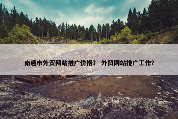 南通市外贸网站推广价格？ 外贸网站推广工作？
