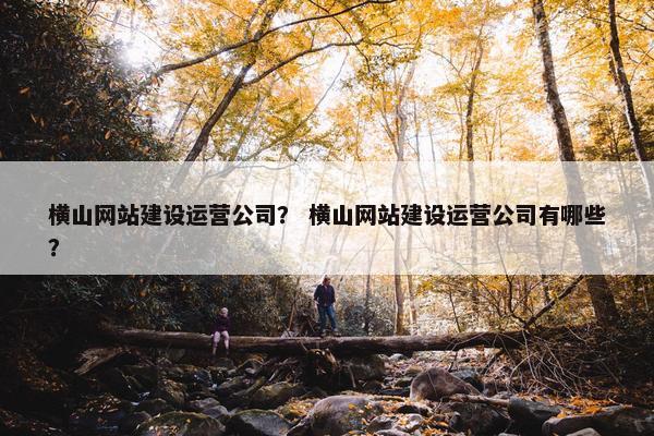 横山网站建设运营公司？ 横山网站建设运营公司有哪些？