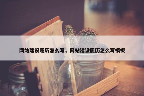 网站建设履历怎么写，网站建设履历怎么写模板