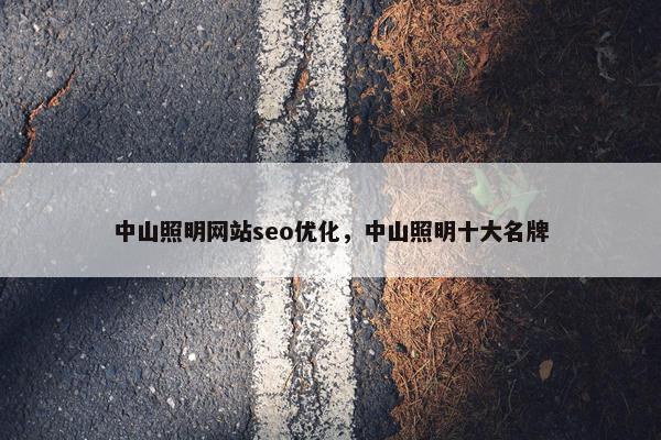 中山照明网站seo优化，中山照明十大名牌