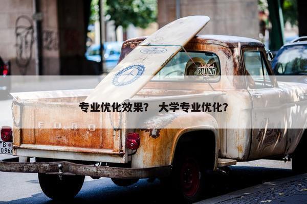 专业优化效果？ 大学专业优化？