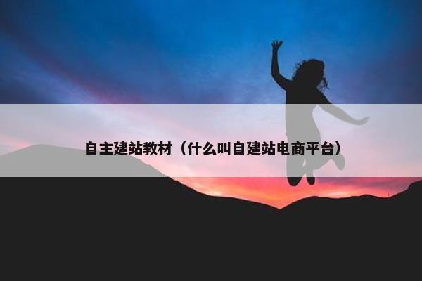 自主建站教材（什么叫自建站电商平台）
