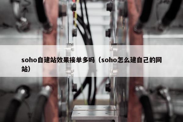 soho自建站效果接单多吗（soho怎么建自己的网站）