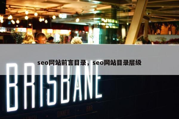 seo网站前言目录，seo网站目录层级