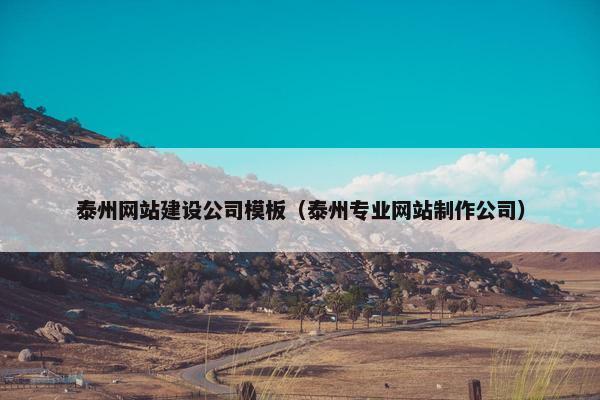 泰州网站建设公司模板（泰州专业网站制作公司）