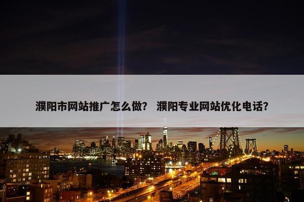 濮阳市网站推广怎么做？ 濮阳专业网站优化电话？