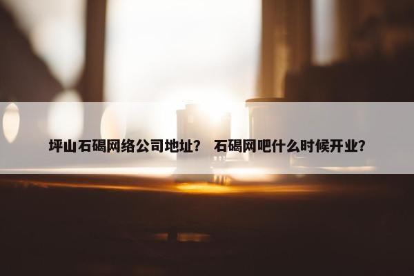 坪山石碣网络公司地址？ 石碣网吧什么时候开业？