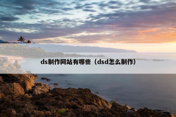 ds制作网站有哪些（dsd怎么制作）