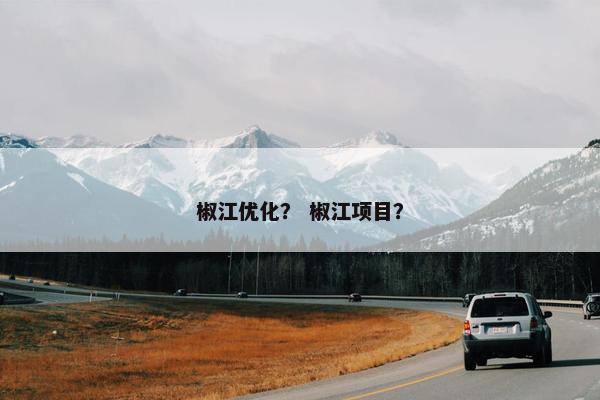 椒江优化？ 椒江项目？