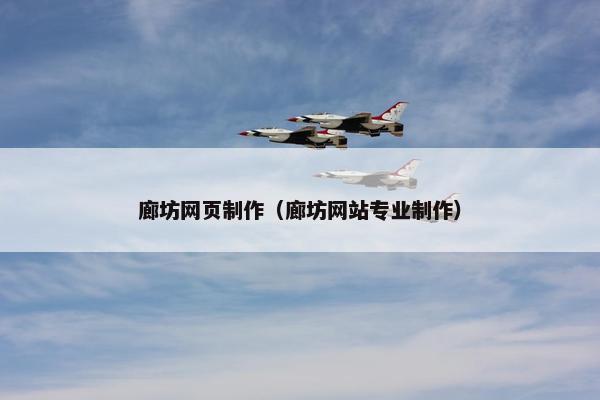 廊坊网页制作（廊坊网站专业制作）