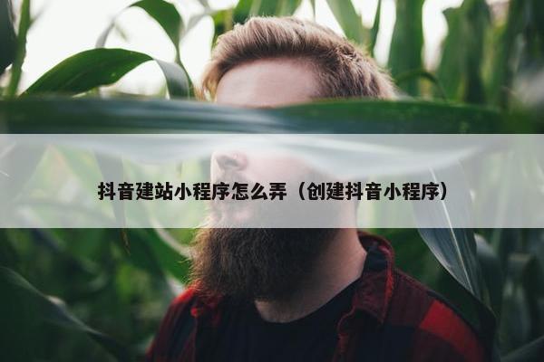 抖音建站小程序怎么弄（创建抖音小程序）