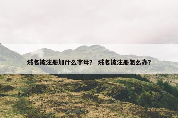 域名被注册加什么字母？ 域名被注册怎么办？