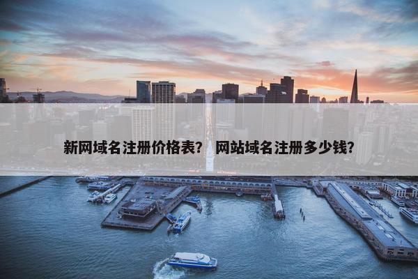 新网域名注册价格表？ 网站域名注册多少钱？