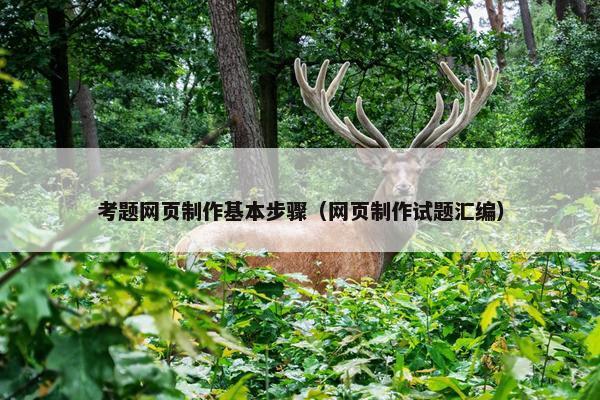 考题网页制作基本步骤（网页制作试题汇编）