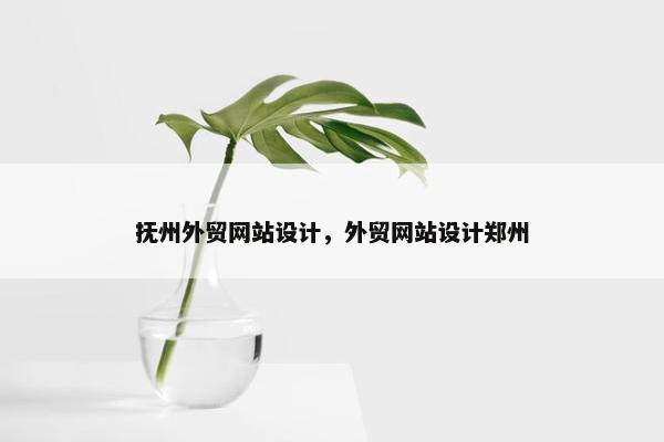 抚州外贸网站设计，外贸网站设计郑州