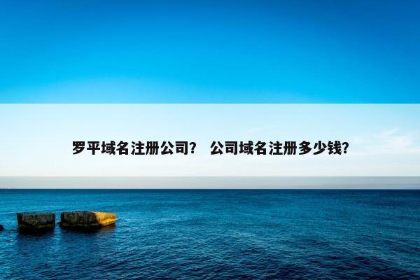 罗平域名注册公司？ 公司域名注册多少钱？