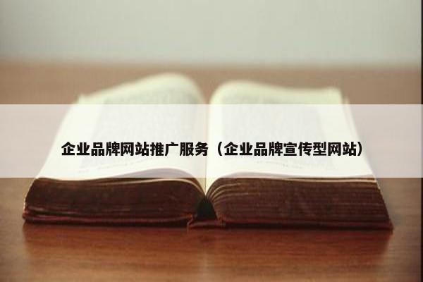 企业品牌网站推广服务（企业品牌宣传型网站）