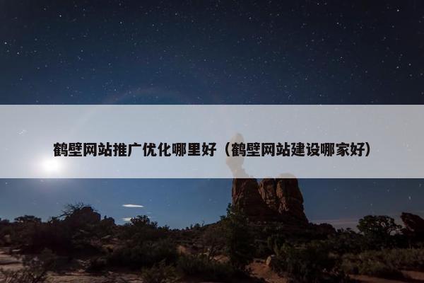 鹤壁网站推广优化哪里好（鹤壁网站建设哪家好）