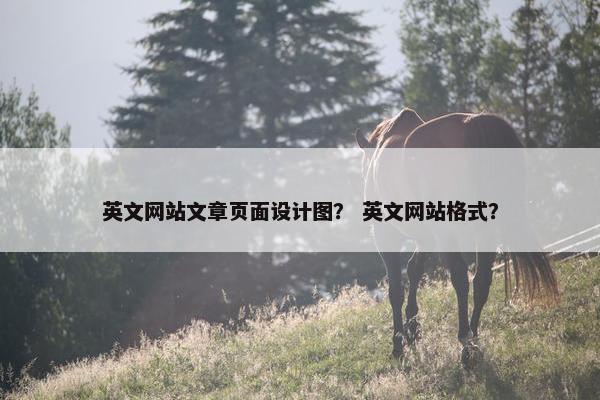 英文网站文章页面设计图？ 英文网站格式？