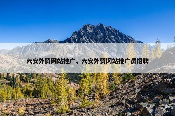 六安外贸网站推广，六安外贸网站推广员招聘