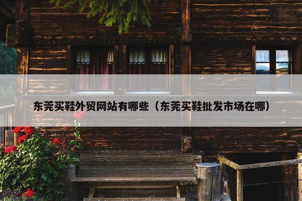 东莞买鞋外贸网站有哪些（东莞买鞋批发市场在哪）