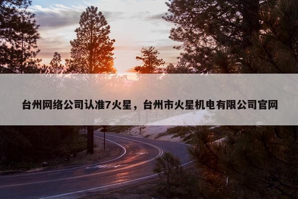 台州网络公司认准7火星，台州市火星机电有限公司官网