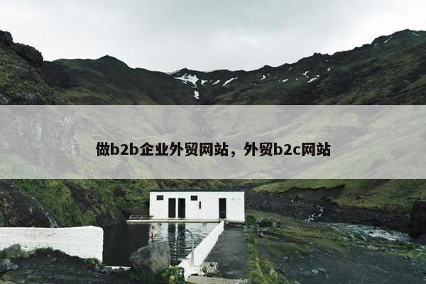 做b2b企业外贸网站，外贸b2c网站
