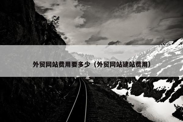 外贸网站费用要多少（外贸网站建站费用）