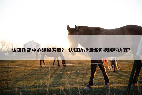 认知功能中心建设方案？ 认知功能训练包括哪些内容？
