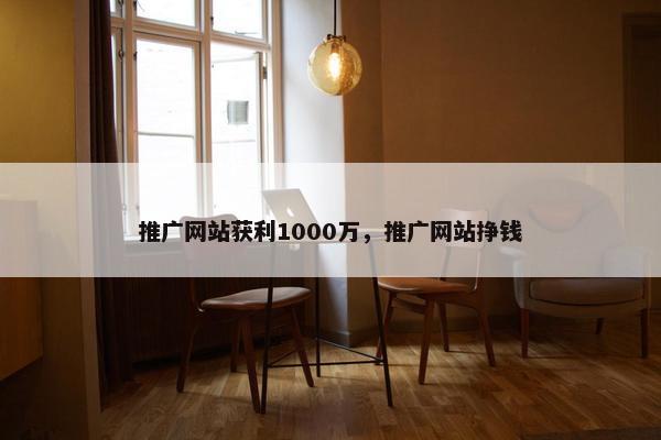 推广网站获利1000万，推广网站挣钱