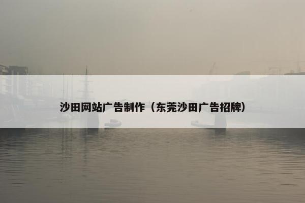 沙田网站广告制作（东莞沙田广告招牌）