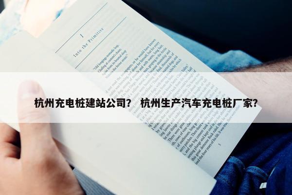 杭州充电桩建站公司？ 杭州生产汽车充电桩厂家？
